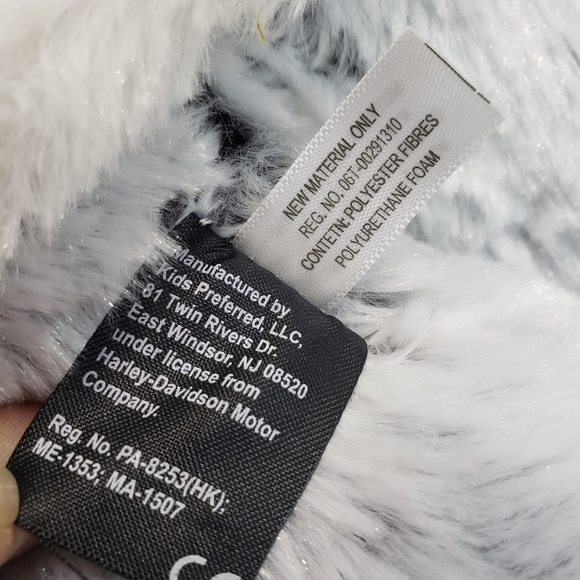 Harley Davidson Motorcycle Biker Club Rider Plush Teddy Bear Gray 15 inch 2012 - Picture 8 of 10